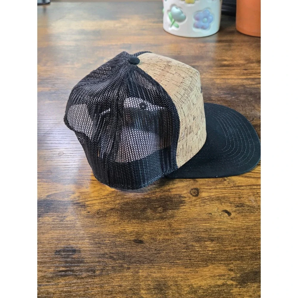 Otto Michigan Roots Cork Front Trucker Hat Black Mesh Snapback Cap 154-1174
